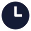 Clockhour icon with solid sharp style