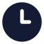 Clockhour icon with solid standard style