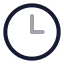 Clockhour icon with twotone rounded style