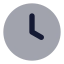 Clockhour icon with bulk rounded style