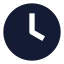 Clockhour icon with solid sharp style