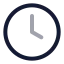 Clockhour icon with twotone rounded style