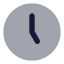 Clockhour icon with bulk rounded style