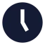 Clockhour icon with solid sharp style