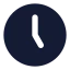 Clockhour icon with solid standard style