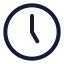 Clockhour icon with stroke standard style