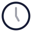 Clockhour icon with twotone rounded style