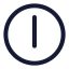 Clockhour icon with stroke rounded style