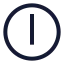 Clockhour icon with stroke sharp style