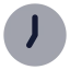 Clockhour icon with bulk rounded style