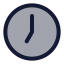 Clockhour icon with duotone standard style