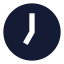 Clockhour icon with solid sharp style