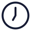 Clockhour icon with stroke standard style