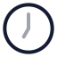 Clockhour icon with twotone rounded style