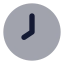 Clockhour icon with bulk rounded style
