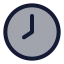 Clockhour icon with duotone rounded style