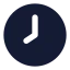 Clockhour icon with solid rounded style