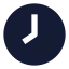 Clockhour icon with solid sharp style