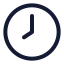 Clockhour icon with stroke standard style