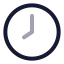 Clockhour icon with twotone rounded style