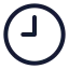 Clockhour icon with stroke standard style