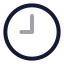 Clockhour icon with twotone rounded style