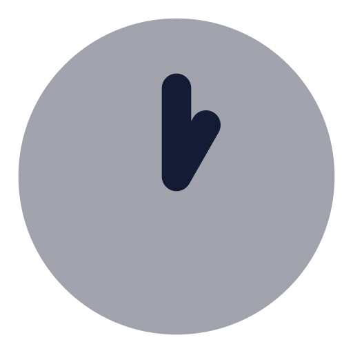Clock 1 Icon in Bulk Rounded style