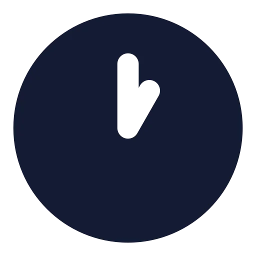 Clock 1 Icon in Solid Rounded style