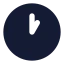 Clock 1 icon with solid rounded style