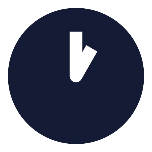 Clock 1 Icon in Solid Sharp style