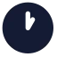 Clock 1 icon with solid standard style