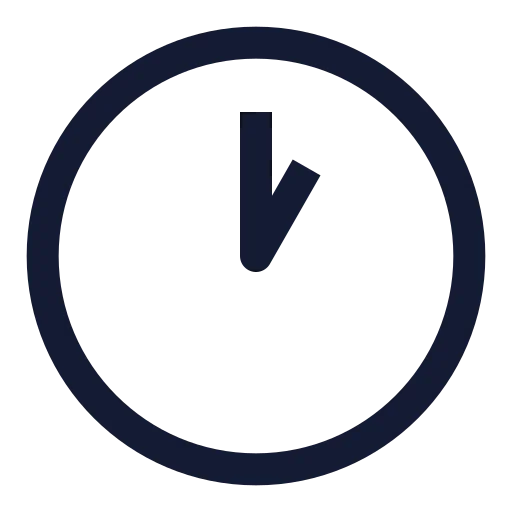 Clock 1 Icon in Stroke Sharp style