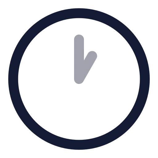 Clock 1 Icon in Twotone Rounded style