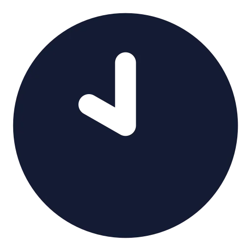 Clock 10 Icon in Solid Rounded style