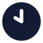 Clock 10 icon with solid rounded style