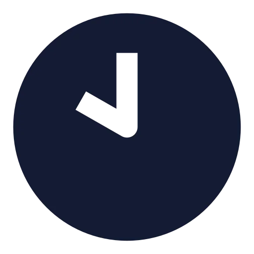 Clock 10 Icon in Solid Sharp style