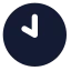 Clock 10 icon with solid standard style