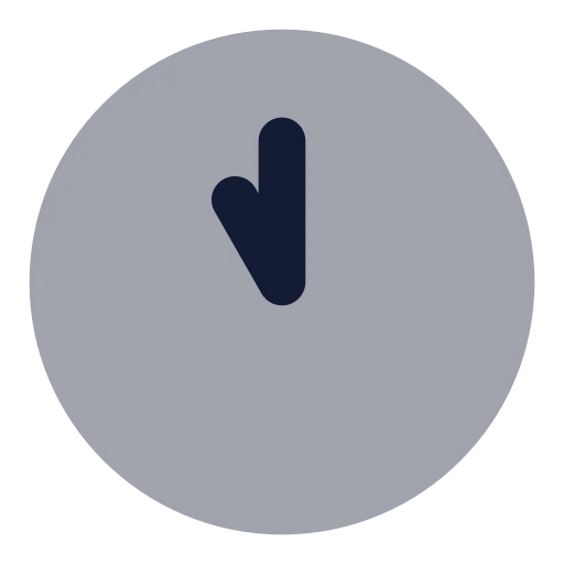 Clock 11 Icon in Bulk Rounded style