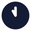 Clock 11 icon with solid rounded style