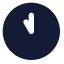 Clock 11 icon with solid standard style