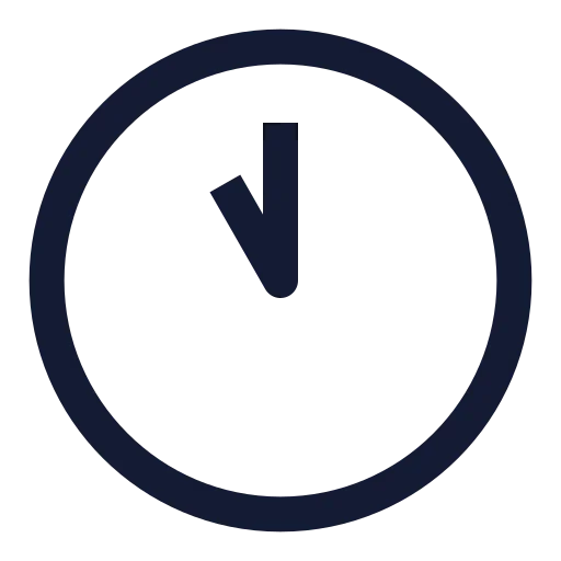 Clock 11 Icon in Stroke Sharp style