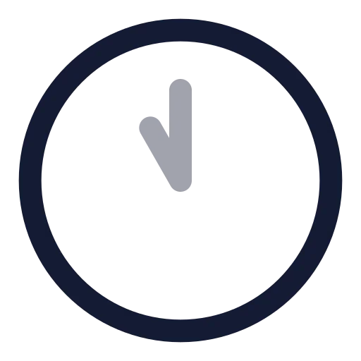 Clock 11 Icon in Twotone Rounded style