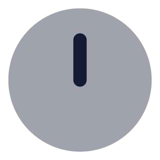 Clock 12 Icon in Bulk Rounded style