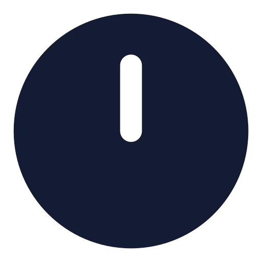 Clock 12 Icon in Solid Rounded style