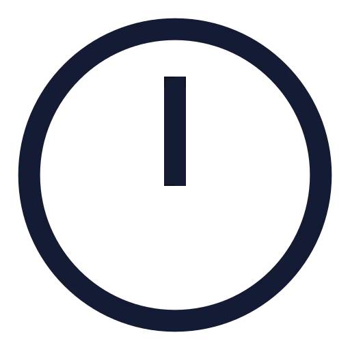 Clock 12 Icon in Stroke Sharp style