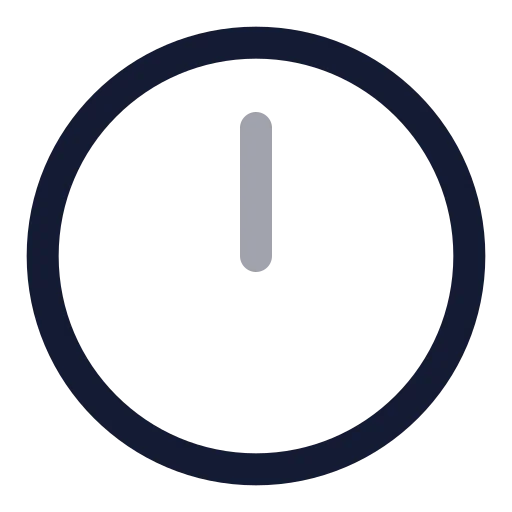 Clock 12 Icon in Twotone Rounded style