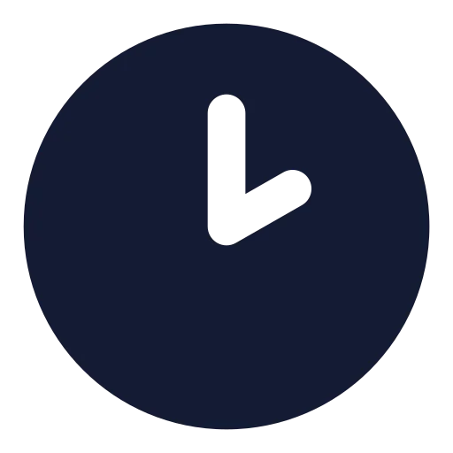 Clock 2 Icon in Solid Rounded style