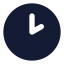 Clock 2 icon with solid rounded style