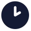Clock 2 icon with solid standard style