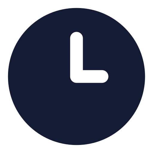 Clock 3 Icon in Solid Rounded style